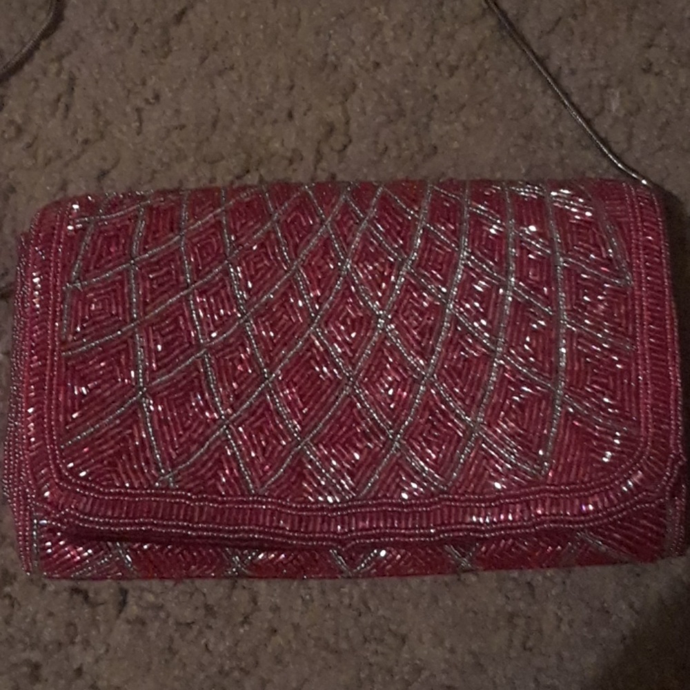 A expensive pink sparkle purse